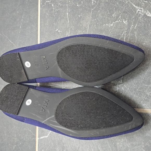 Mia Womens Navy Izzy Flannel Flyknit Flat Slip On Casual Size US 6 M EU 36.5 - Picture 6 of 8